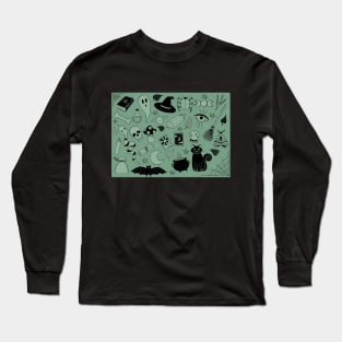Witchy Doodles Long Sleeve T-Shirt
